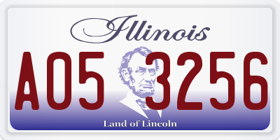 IL license plate A053256