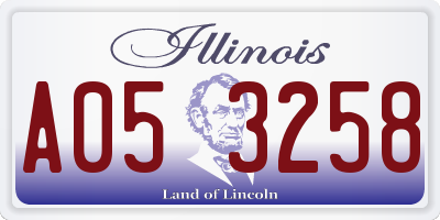 IL license plate A053258