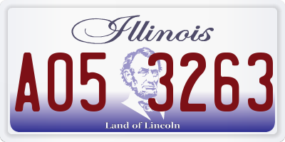 IL license plate A053263