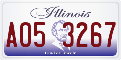 IL license plate A053267