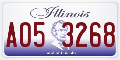 IL license plate A053268