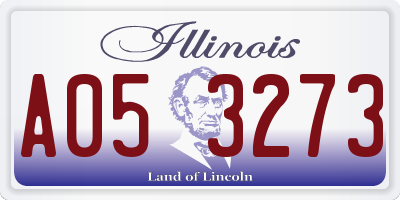 IL license plate A053273