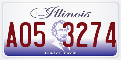 IL license plate A053274