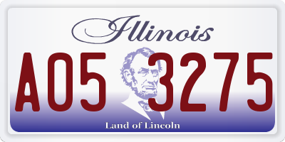 IL license plate A053275