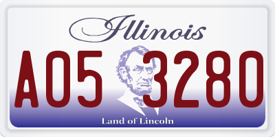IL license plate A053280