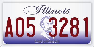 IL license plate A053281