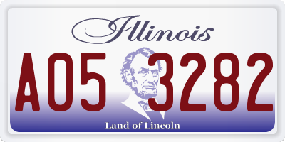 IL license plate A053282