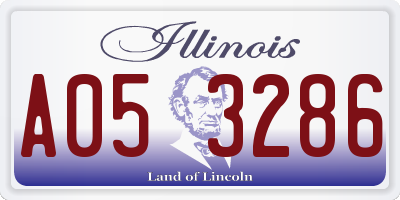 IL license plate A053286
