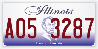 IL license plate A053287