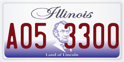 IL license plate A053300