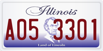 IL license plate A053301