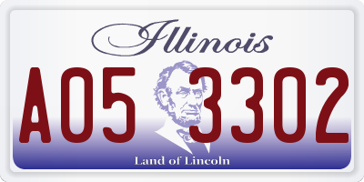 IL license plate A053302