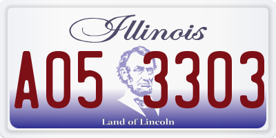 IL license plate A053303
