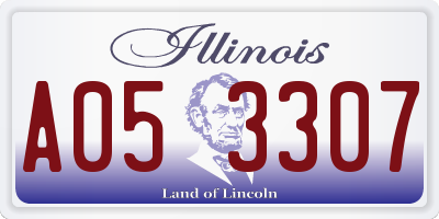IL license plate A053307