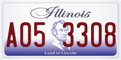 IL license plate A053308
