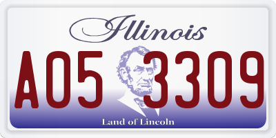 IL license plate A053309
