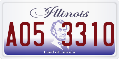 IL license plate A053310