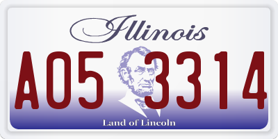 IL license plate A053314