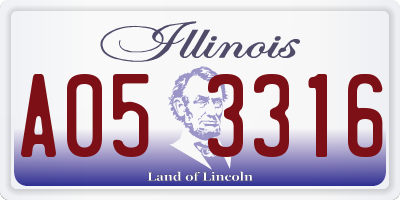 IL license plate A053316