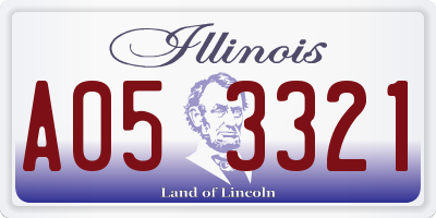 IL license plate A053321