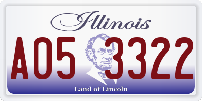 IL license plate A053322