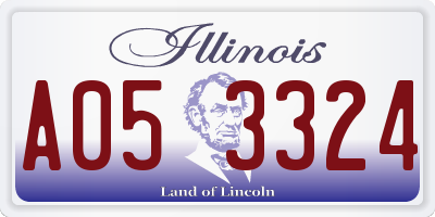 IL license plate A053324