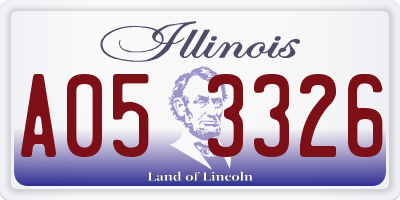 IL license plate A053326