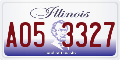 IL license plate A053327