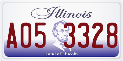 IL license plate A053328