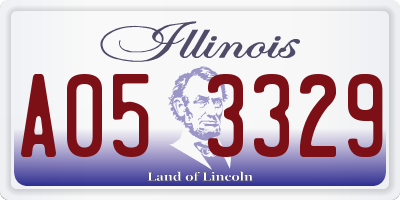 IL license plate A053329