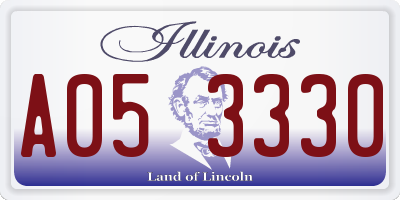IL license plate A053330