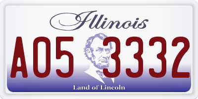 IL license plate A053332