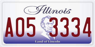 IL license plate A053334