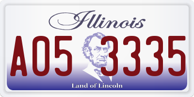 IL license plate A053335