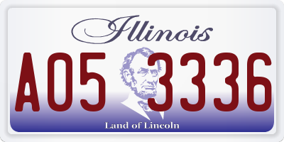 IL license plate A053336