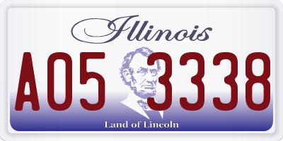 IL license plate A053338
