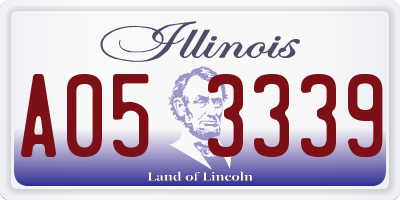 IL license plate A053339
