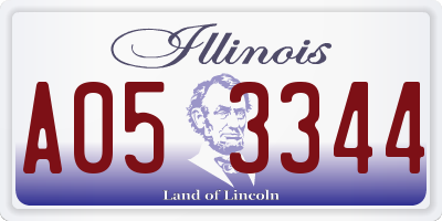 IL license plate A053344