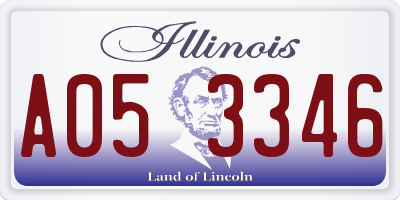 IL license plate A053346