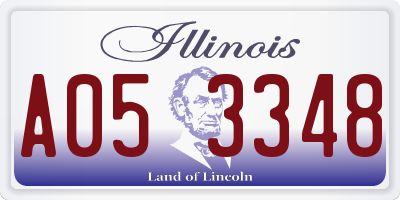 IL license plate A053348