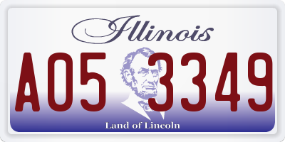 IL license plate A053349