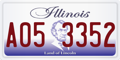 IL license plate A053352