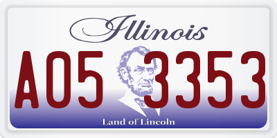 IL license plate A053353