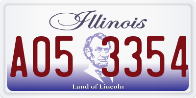 IL license plate A053354