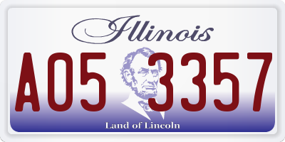 IL license plate A053357