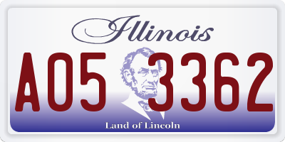IL license plate A053362
