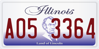 IL license plate A053364