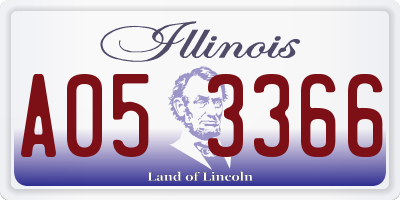 IL license plate A053366
