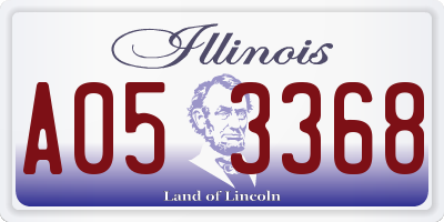 IL license plate A053368