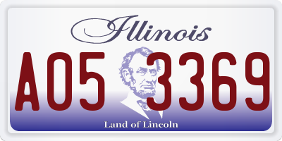 IL license plate A053369